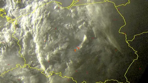Wyładowania atmosferyczne nad Polską w czwartek, godz. 6.25