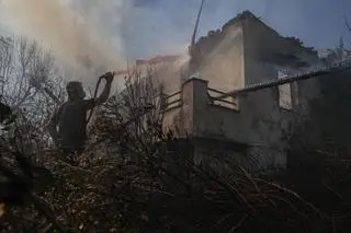 Pożar w okolicach miasta Koropi