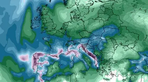 Skumulowane opady do czwartku rano 27 marca