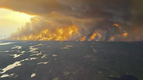 Pożar w prowincji Manitoba w Kanadzie