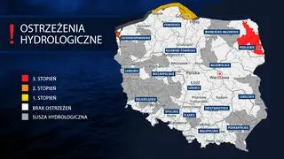 Ostrzeżenia hydrologiczne na sobotę