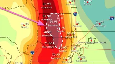 Prognoza dotycząca wiejącego wiatru w stanach Kolorado i Wyoming 
