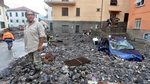 Genua, skutki powodzi w październiku 2014 r.