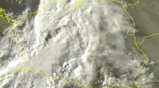 Wyładowania nad Polską ok. godz. 19.45