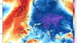 Porcja zimna nad Europą