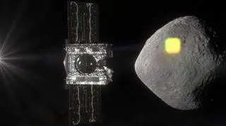 Sonda OSIRIS-REx zbadała asteroidę Bennu - wizualizacja