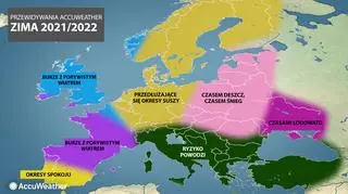 Przewidywania amerykańskich meteorologów z AccuWeather na zimę 2021/2022
