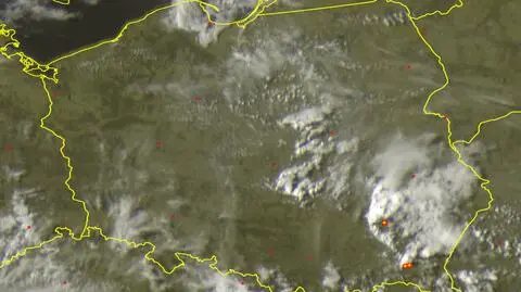 Wyładowania atmosferyczne nad Polską w sobotę, godz. 14.05