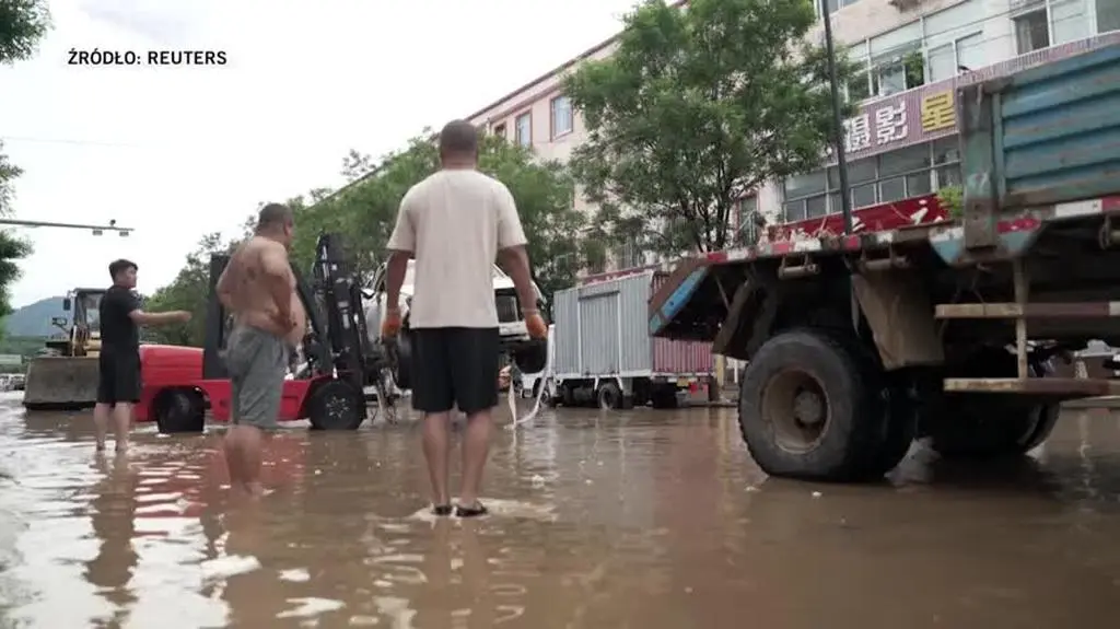 Skutki powodzi w Chinach