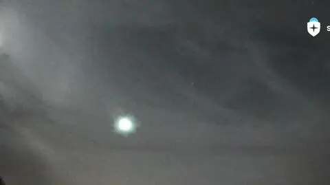 Bolid zarejestrowany przez kamerę w Luszewie