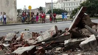 Zniszczenia po przejściu huraganu Rafael
