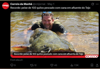 Złowił ponad 100-kilogramowego suma