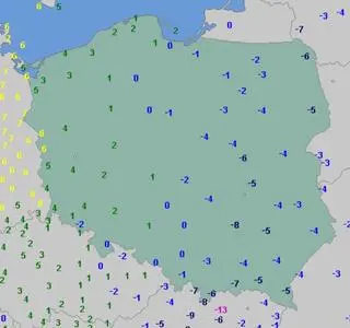Temperatura minimalna we wtorek 14 grudnia