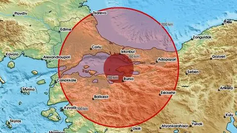 Lokalizacja trzęsienia ziemi w Turcji