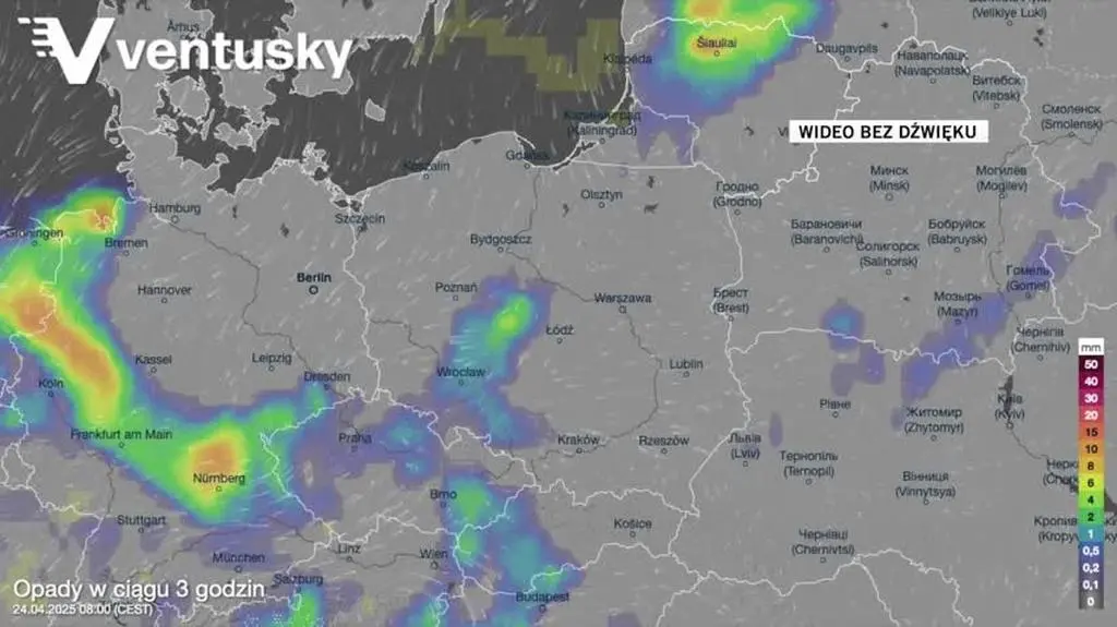 Prognozowane opady w czwartek i piątek