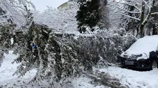 Bilans niedzielnych śnieżyc. Awaria elektrociepłowni, zawalone dachy