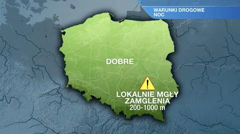 Warunki drogowe w nocy 20/21.09