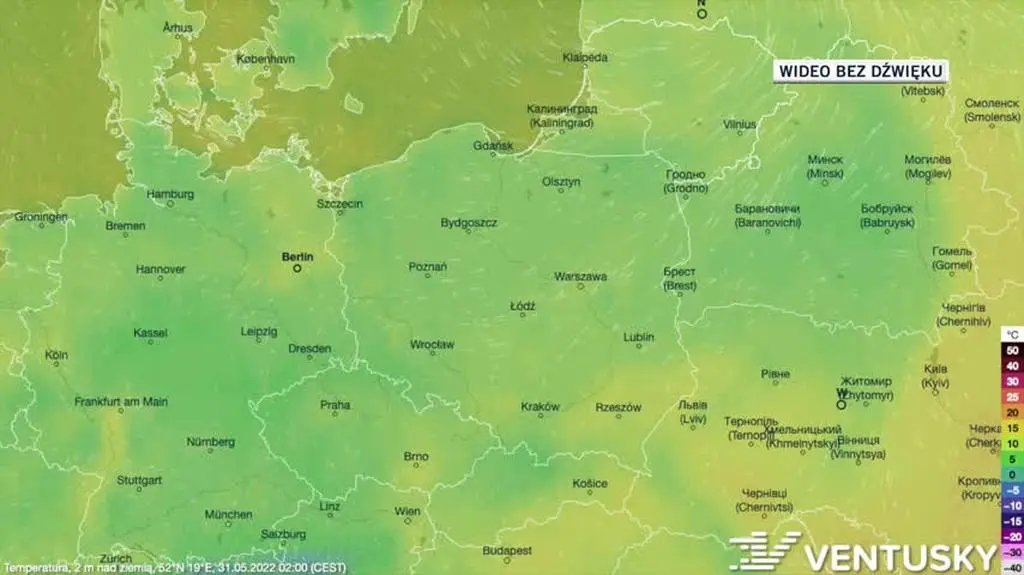 Prognozowana temperatura 31-04