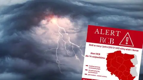 Alert RCB dla 14 województw. "Nie zatrzymuj się pod drzewami"