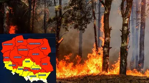 Najwyższy poziom zagrożenia pożarowego w większości kraju