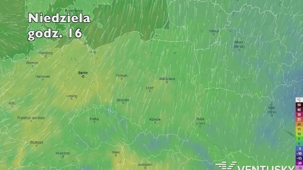 Temperatura w najbliższych dniach (ventusky