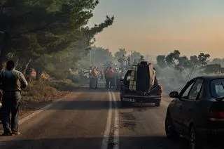Kolejny dzień pożarów na wyspie Chios