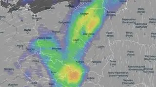 Strefa opadów będzie wędrować nad Polską