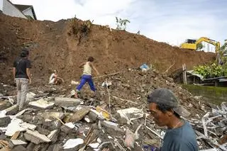 Osuwisko w Indonezji