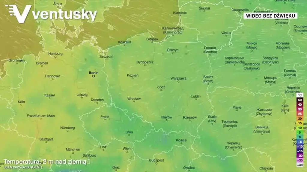 Temperatura w kolejnych dniach