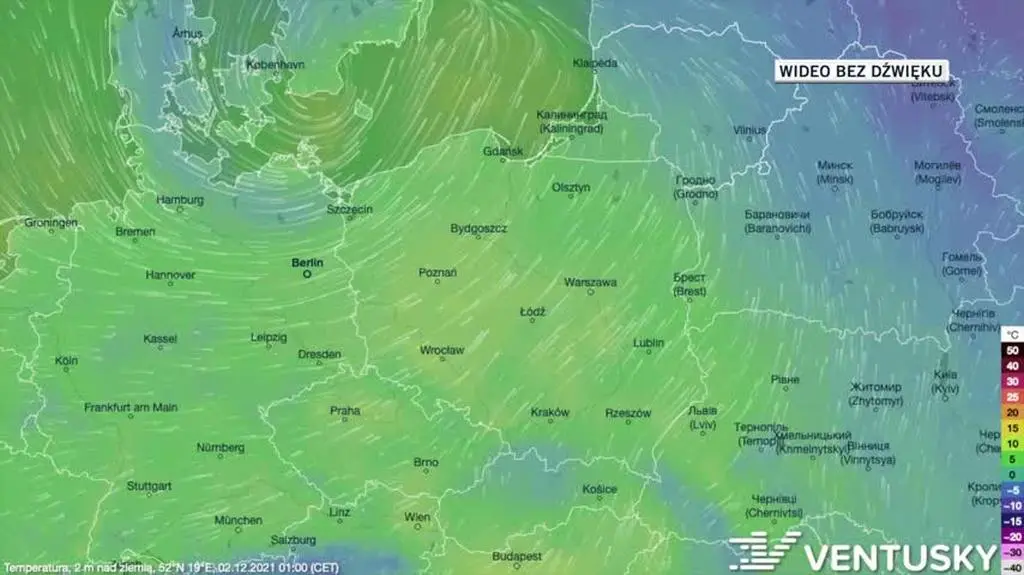 Prognozowana temperatura w dniach 02-06