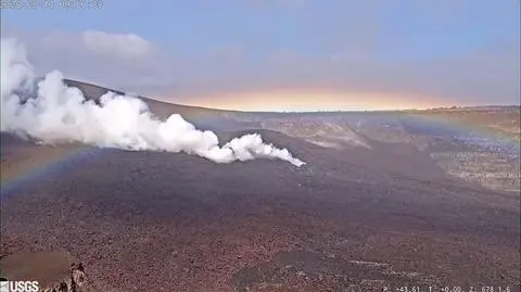 Tęcza nad wulkanem 
