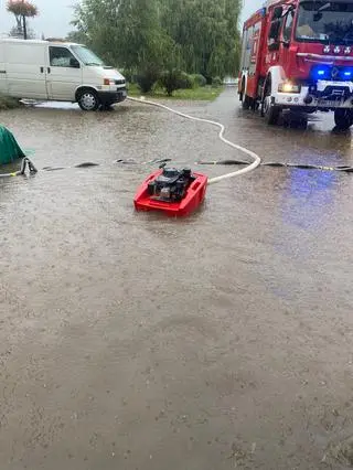Skutki ulew w Mrągowie