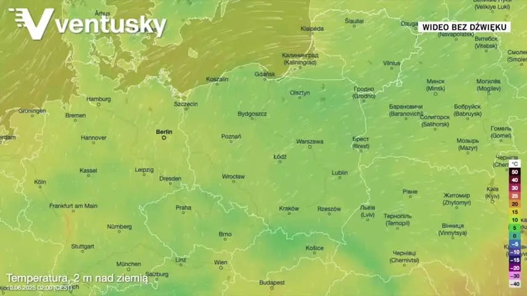 Prognoza temperatury na kolejne dni