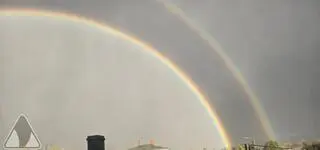 Podwójna tęcza nad Imielinem (woj. śląskie)