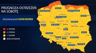 Prognoza zagrożeń IMGW na sobotę