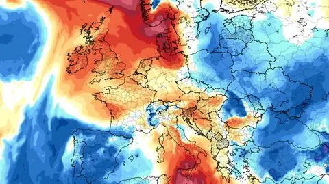 Mocniejsza fala chłodu po świętach obejmująca Polskę, odchylenie temperatury poniżej normy na wys. 1,5 km wg modelu GFS