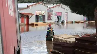 Ulewy na greckiej wyspie Lesbos 