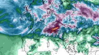 Prognozowane skumulowane sumy opadów od 18 do 31 lipca