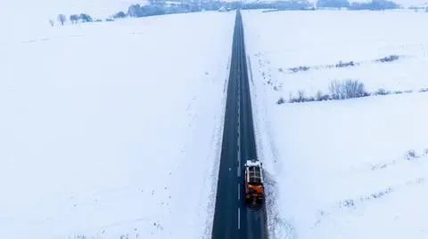 Śnieg, zima, Polska, droga