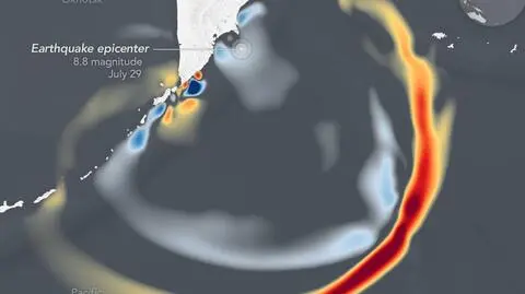 Fale tsunami uchwycone za pośrednictwem satelity SWOT 