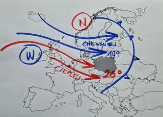 Sytuacja baryczna nad Europą