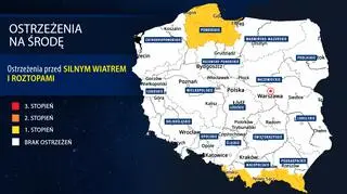 Prognoza zagrożeń IMGW na środę