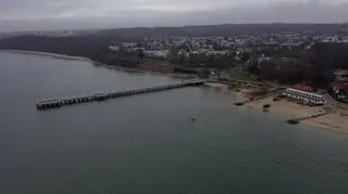 Plaża w Orłowie, luty 2022