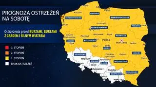 Prognoza zagrożeń IMGW na sobotę