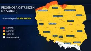 Prognoza zagrożeń IMGW na sobotę
