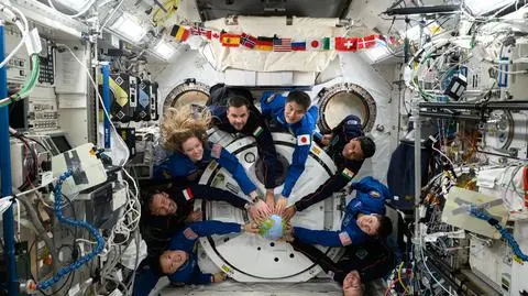 Pożegnanie Sławosza Wiśniewskiego-Uznańskiego z ISS