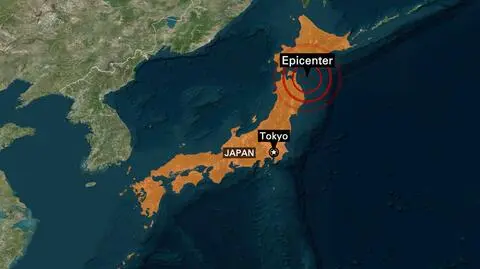 Silne trzęsienie ziemi o magnitudzie 7,6 u wybrzeży Japonii