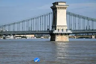 Wysoki poziom Dunaju w Budapeszcie (20.09.2024)