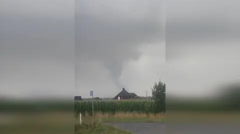 Zalążek trąby powietrznej na Śląsku