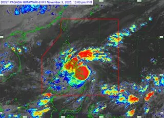 Tajfun na zdjęciu satelitarnym